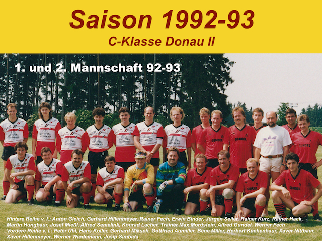 1992 93 Mannschaft